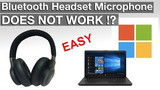 Bluetooth Microphone does not work on Windows10 Headsets amp Headphones how to fix 👍 [upl. by Jillane]