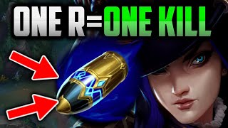 CAITLYN KILLS WITH ONE R EASY MODE CAITLYN BUILD  LETHALITY CAITLYN GUIDE S13 League of Legends [upl. by Alidus]