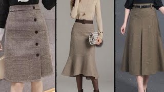 formal unique style of leather pencil skirt outfit new style 2024 [upl. by Murdoch542]