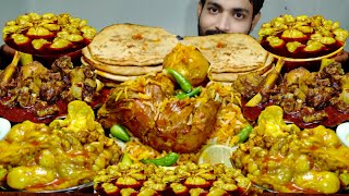 Eating Huge Chicken Biryani Handi Mutton Curry Mutton Fatty Chaap Parotta Eggs Gulab Jamun [upl. by Esta]