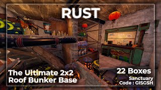 Ultimate 2x2 Roof Bunker Base Design  22 Boxes  SoloDuoTrio  Starter Base [upl. by Horace311]