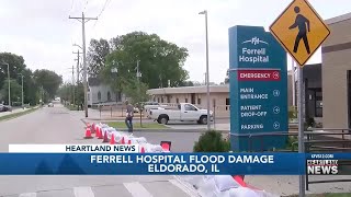 Ferrell Hospital flood damage in Eldorado Illinois [upl. by Manda]