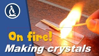 🔬 080  How to make CRYSTALS using FIRE for looking at under the microscope  Microscopy [upl. by Adniles998]