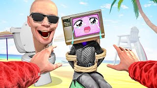 TV Woman x TV Man EPIC LOVE STORY  SAVE TV Woman vs Skibidi Toilet in Gmod 127 [upl. by Yorker574]