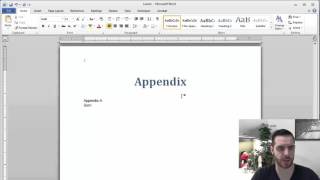 How to Add an Appendix to a Word Document [upl. by Navad382]