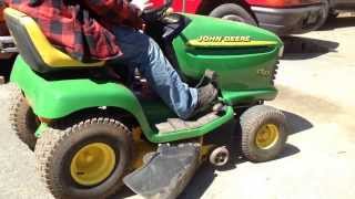 JOHN DEERE LT155 RIDING MOWER [upl. by Derte]