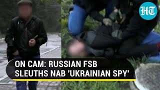 Ukrainian Spy in Russia walks on road Watch how FSB sleuths nab him in dramatic operation [upl. by Haida640]