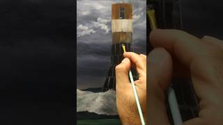 Whiteford Lighthouse ARTWORK stage 7 growyourchannel seascapepainting lighthouseviews [upl. by Marela]