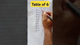 6 ka table Table of 6 table shorts shortvideo allinone44u [upl. by Earle]