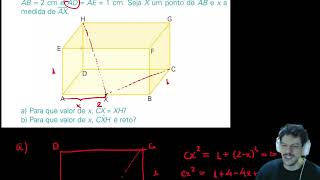 FUVEST  Geometria  No paralelepípedo reto retângulo mostrado na figura [upl. by Warrenne]