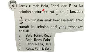 Jarak rumah belaFahri dan Reza ke sekolah berturut turut 14 km25 kmdan 310 kmurutan anak [upl. by Tu]