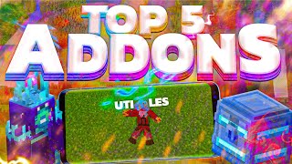 Top 5 Los MEJORES ADDONS SURVIVAL  Los NUEVOS Y MEJORES ADDONS Para Minecraft Pe 120 [upl. by Wons]