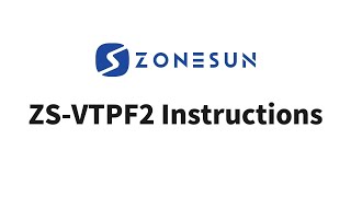 Zonesun ZSVTPF2 Instructions [upl. by Irish]