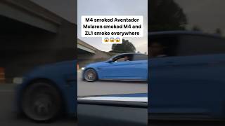 M4 vs Aventador vs ZL1 vs McLaren 😱😱 shorts [upl. by Kcirneh]