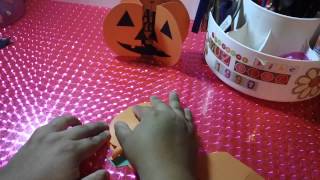 TARJETAINVITACION para HALLOWEEN calabaza POP OPEN ORIGINAL [upl. by Inaliak945]