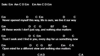 Nothing else matters Métallica Chords [upl. by Sellma]