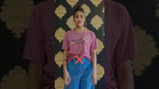 Oversized Tshirt Hack Every Girl Need To Try At Home✅lFashion Hackshack shortstshirtfashionyt [upl. by Netsriik]