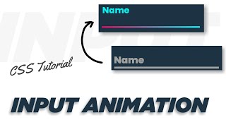 Input Field Animation Using Html and CSS  CSS Label Animations [upl. by Leoj]