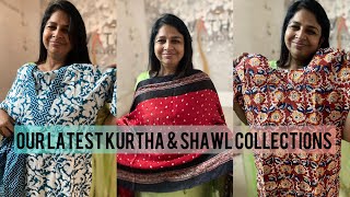 OUR LATEST KURTHA amp SHAWL COLLECTIONS  Revathy wedding collections muvattupuzha mob8089575564 [upl. by Nitsej]