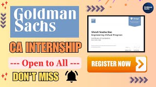 Goldman Sachs Free Internship  Internships for Everyone  Dont miss [upl. by Marie-Jeanne]