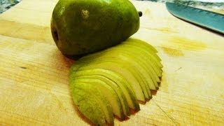 How to Slice a Pear  NoRecipeRequiredcom [upl. by Ainod]