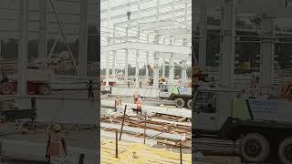 steel structure work mechanical hardwork automobile heavycivil buildingengineering civil yt1k [upl. by Kauslick]