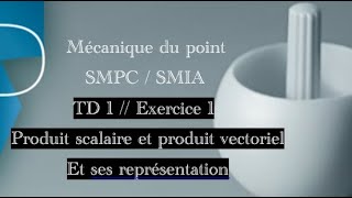 05 Mécanique du point  TD 1  Exercice 1  Produits scalaire et vectoriel et ses représentations [upl. by Eelrebmik]