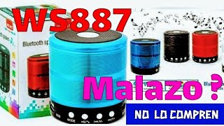 WS887  MINI SPEAKER  DESEMPAQUE  5 MESES DE USO 😱👽👽😱 [upl. by Tiphany157]