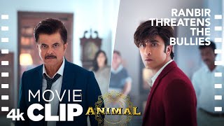 ANIMAL SCENE 4 Ranbir Threatens the Bullies😯  Car Chase  Ranbir K Anil K Sandeep V Bhushan K [upl. by Hallie]