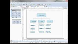 LibreOffice Draw 04 A Simple Org Chart [upl. by Nivad]