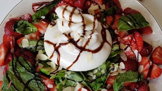 Салат с клубникой и сыром Буррата Рецепт Salad with strawberries and Burrata cheese Recipe [upl. by Trevah966]