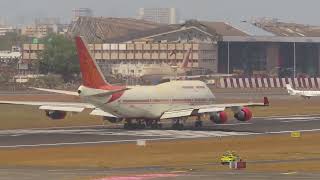 Air India Boeing 747s One Last time Departure from Mumbai Iconic Good Bye wave post Takeoff [upl. by Camroc734]