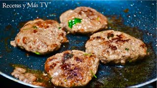 Tortitas de Carne Molida Fácil y Rápido  Una receta bien diferente [upl. by Franchot]