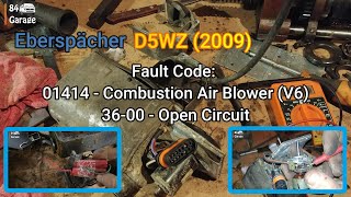 D5WZ Dont Work Repair Fault code 01414  Combustion Air Blower V6 [upl. by Ahseid]