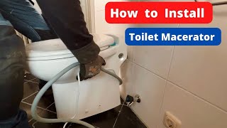 A plumber shows how to properly install a standing toilet macerator diyplumbing plumbingproblems [upl. by Neelloj227]