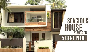 Spacious House design on 5 cent plot  2030 sq ft Kerala home tour  Graphite Divine Homes [upl. by Zoltai]