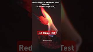 Flame Test  Red Flame Strontiums Interesting Facts science chemistryexperiment experimentshorts [upl. by Lupita]