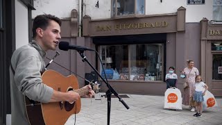 DIAMANTINA DROVER  Redgum cover  Busking in Ireland [upl. by Ynnatirb]