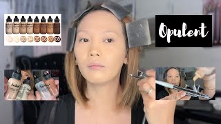 HOW TO APPLY AIRBRUSH FOUNDATION  OPULENT AIRBRUSH FOUNDATION REVIEW [upl. by Ikcaj]