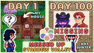 I played 100 days of MESSED UP Stardew Valley  Archipelago Randomizer Mod FULL FIRST YEAR [upl. by Hsara]