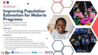 Webinar Improving Population Estimation for Malaria Programs [upl. by Blakelee]