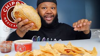 Huge Grilled Burrito Chipotle Mukbang  Flavasbydamedash [upl. by Moises864]