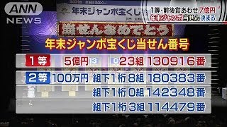 7億円！年末ジャンボ宝くじ 当せん番号発表131231 [upl. by Mosira]