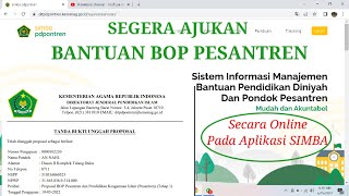 CARA MENGAJUKAN BANTUAN BOP PESANTREN  annahlmuba [upl. by Atinel514]