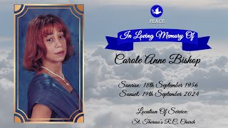 Funeral Tribute Service Of Carole Anne Bishop [upl. by Hawkie]