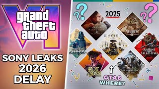 SHOCKING Sony Predicts GTA 6 DELAYED to 2026 – What’s REALLY Going On [upl. by Akemor]