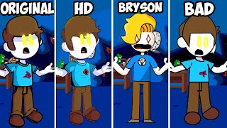 FNF Nonsensical Original Vs HD Vs Bryson Vs Bad  Friday Night Funkin Nonsense Mod [upl. by Ailen]