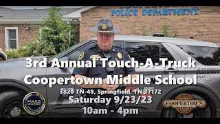 Coopertown Police Department Host 3rd Annual Touch A Truck Event [upl. by Jeffcott116]