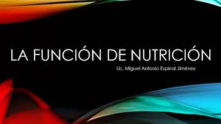 La Función de Nutrición [upl. by Noiek]