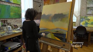 Painter Laura Radwell Crafts Dreamy Abstract Landscape Art  Connecting Point  Feb 14 2019 [upl. by Htennek]